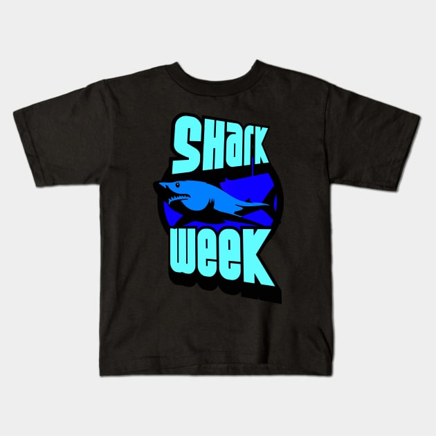 Shark week Kids T-Shirt by NineBlack